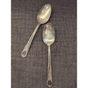 Set of Vintage Newport Silver-Plated Teaspoons, Ornate Floral & Scroll Pattern